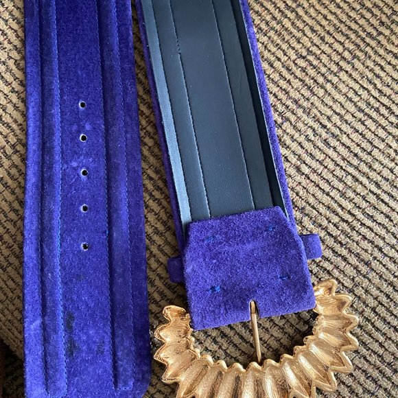 vintage carlisle suede leather belt